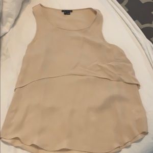 Theory silk top in nude